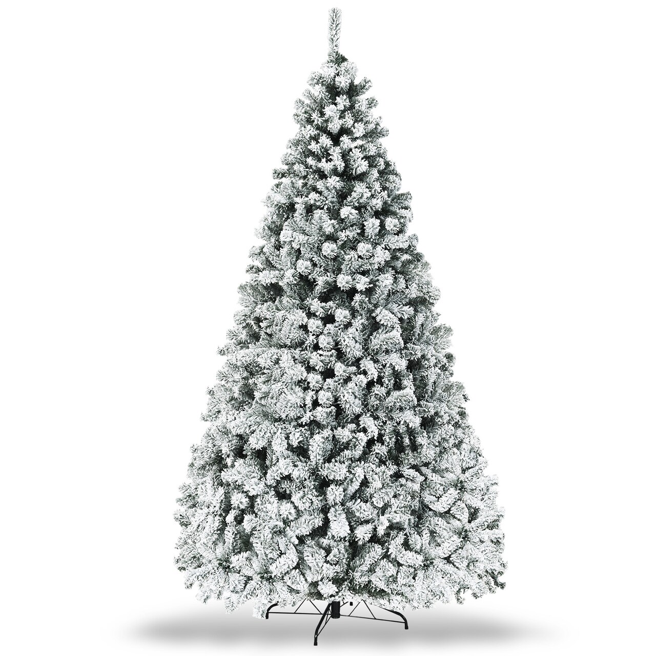 Pre-Lit Premium Snow Flocked Hinged Artificial Christmas Tree